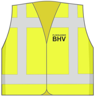 Veiligheidsvest met opdruk Ploegleider Geel